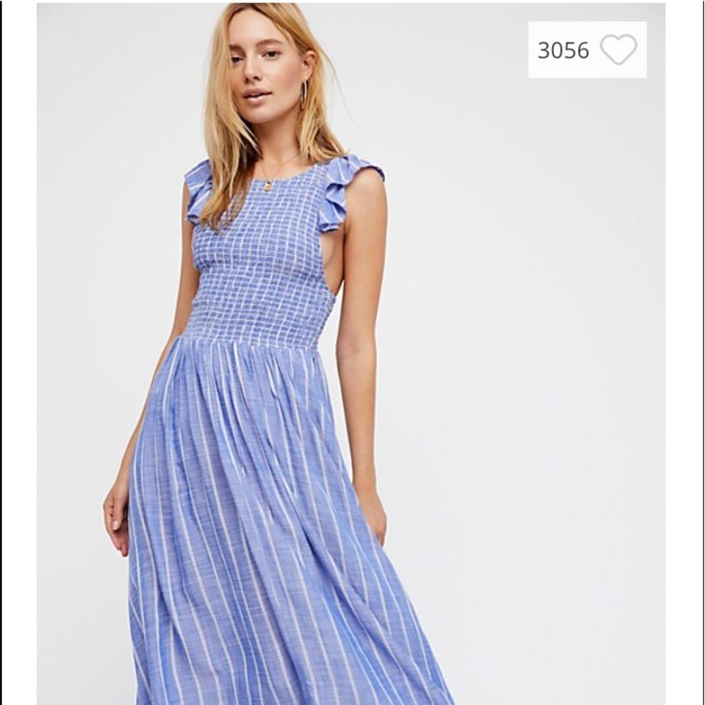 Free People Chambray Butterflies Midi